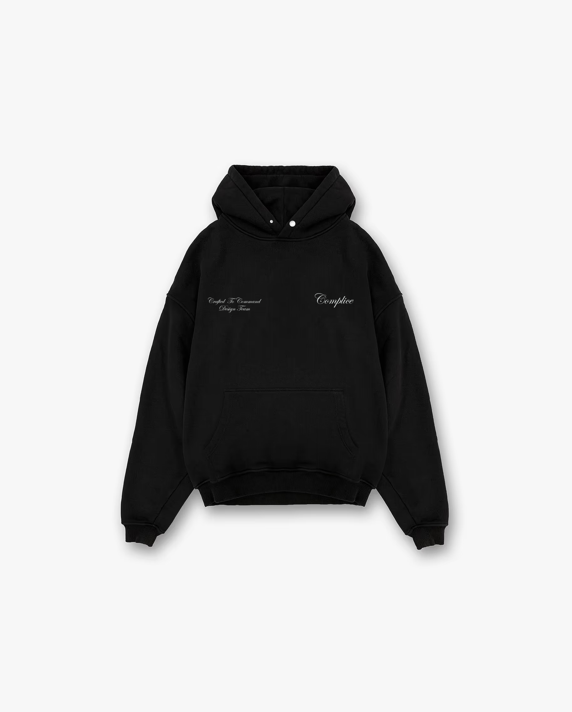 20251204195622217_calligraphic_black_hoodie.jpg Pencrafted Hoodie Black - Image 1