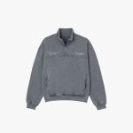 Pencrafted Half Zip Hoodie Vintage Grey