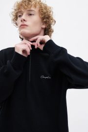 Knit Zipped Knitwear Black - Image 5
