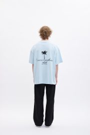 Palm Tree T-shirt Baby Blue - Image 4