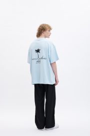 Palm Tree T-shirt Baby Blue - Image 5