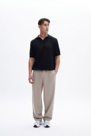 Riviera Knit Polo Black - Image 2