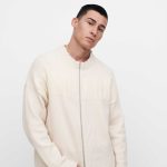 Full-zip Knit Sweater Off-white