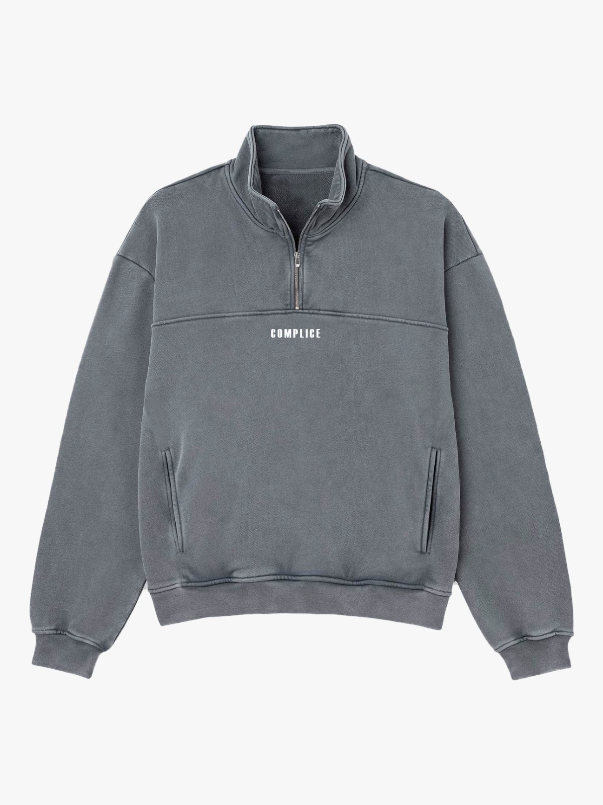 ct-one-half-zip-hoodie-vintage--g1 ONE Half ZIP Hoodie Vintage Grey - Image 1